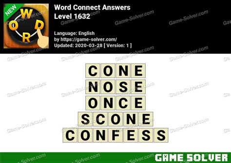 Word Connect Level 1632 answers.